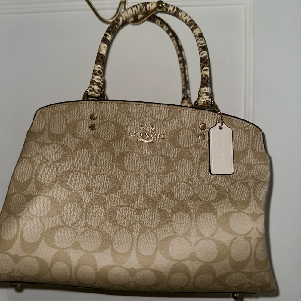 Coach Colorblock Large Lillie Signature Satchel crossbody